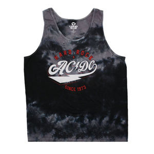 AC/DC Hard Rock Since 1973 Tie Dye metal rock Official Tank Top L NWT